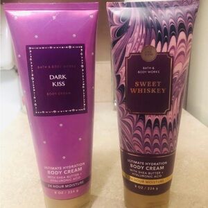 Bath & Body Works Dark Kiss & Sweet Whiskey Body Cream Duo